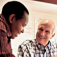 Dave Jewitt coaching a participant in Your One Degree program.